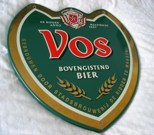 Vos bier emaille bord Bovengistend bier ., Verzamelen, Merken en Reclamevoorwerpen, Nieuw, Reclamebord, Verzenden