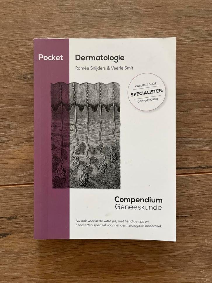 Dermatologie Compendium Geneeskunde, Boeken, Studieboeken en Cursussen, Zo goed als nieuw, HBO, Beta, Ophalen