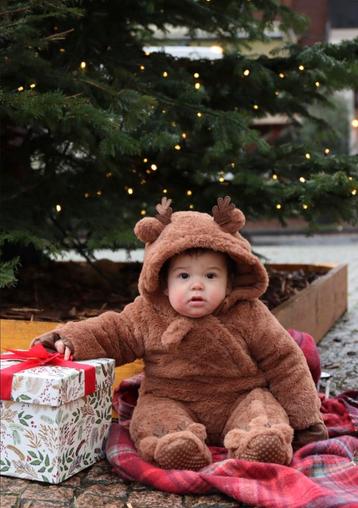 Onesie rendier pak kostuum voor  kerst. Maat 80 ( 9-14M) beschikbaar voor biedingen