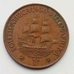 1 Penny 1939 Zuid Afrika Oude Vintage Munt Zeldzaam Keydate, Ophalen of Verzenden, Zuid-Afrika
