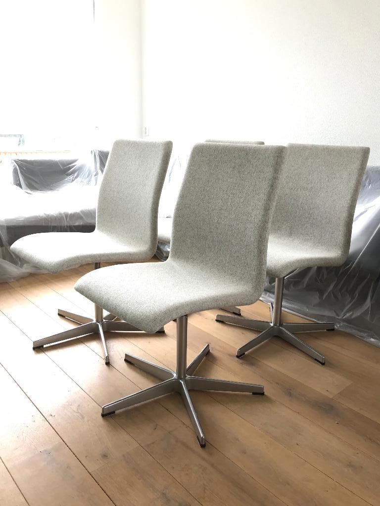 Set 4 Fritz Hansen Oxford low back chairs design stoelen, Ophalen, Gebruikt, Nvt, Nvt
