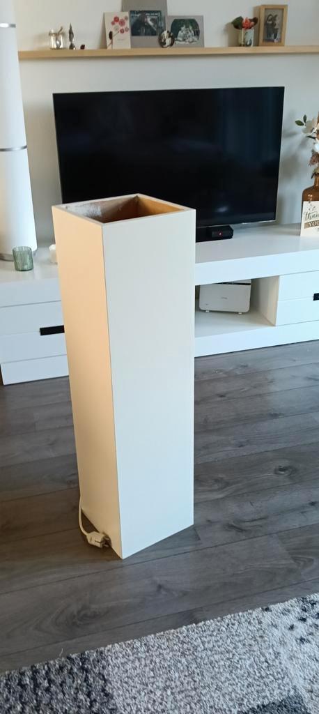 Witte zuil met licht, Huis en Inrichting, Woonaccessoires | Zuilen en Pilaren, Gebruikt, Ophalen