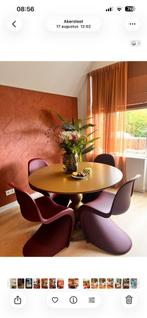 Woood Eettafel Mango, Honing Geel 120cm, Huis en Inrichting, Ophalen, Rond, Zo goed als nieuw, Vier personen