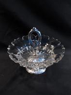 Bonbon schaal glas met handgreep zilver en voet. 825, Ophalen of Verzenden, Zilver