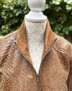 Biba leren jasje maat 38[v], Maat 38/40 (M), Bruin, Ophalen of Verzenden, Zo goed als nieuw