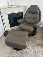 Design luxe Stressles Voyager relax gauteuil met hocker, Huis en Inrichting, Fauteuils, Ophalen, Zo goed als nieuw, 75 tot 100 cm