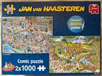 Jan van Haasteren 2 in 1 1000 stk “De Drogisterij/Het Park”, Ophalen of Verzenden, 500 t/m 1500 stukjes, Zo goed als nieuw