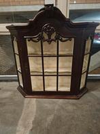 Antieke vitrinekast met glazen deuren, Antiek, 100 tot 150 cm, Glas, Ophalen of Verzenden