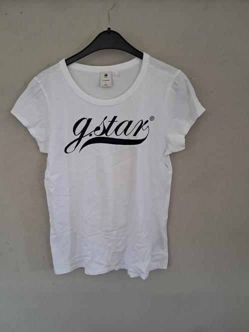 Zeer leuk wit G-STAR t-shirt, zo goed als nieuw!, Kleding | Dames, T-shirts, Zo goed als nieuw, Maat 38/40 (M), Wit, Korte mouw