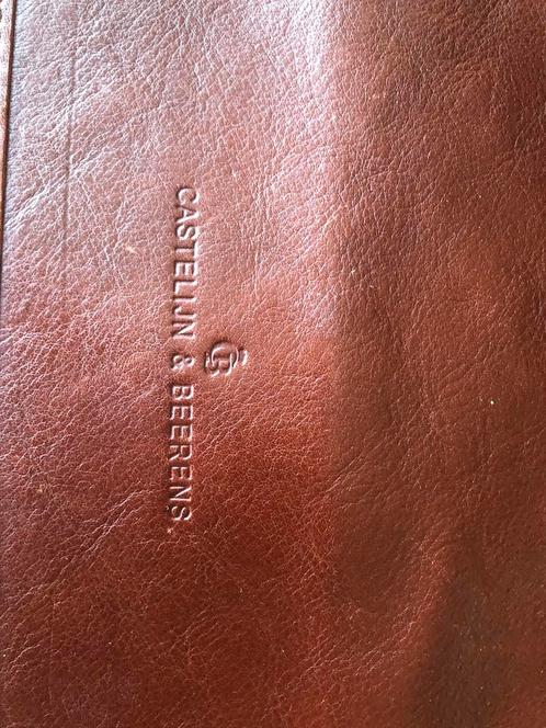 Castelijn & Beerens schouder (laptop) tas, Sieraden, Tassen en Uiterlijk, Portemonnees, Gebruikt, Overige merken, Bruin, Leer