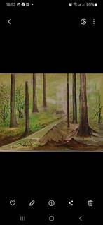 Boslandschap Schilderij, Antiek en Kunst, Ophalen of Verzenden