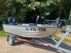 Kimple 370 boot aluminium visboot roofvissen, Watersport en Boten, Ophalen, Zo goed als nieuw, Complete set