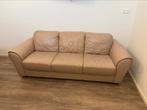 Beige twee en driezits bankstel, Huis en Inrichting, Banken | Bankstellen, Ophalen, 75 tot 100 cm, Zo goed als nieuw, Rechte bank
