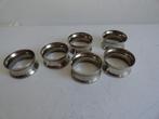 Servetringen rvs, 6 stuks, mooie brede ringen, Overige materialen, Overige typen, Ophalen of Verzenden, Zo goed als nieuw
