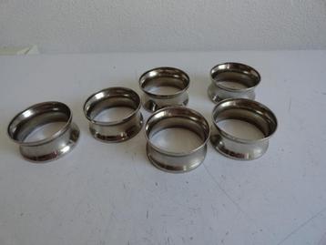 Servetringen rvs, 6 stuks, mooie brede ringen beschikbaar voor biedingen