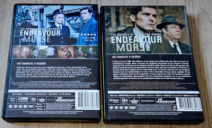 Endeavour Morse - Seizoen 3 & 5 - 5DVDs, Cd's en Dvd's, Dvd's | Tv en Series, Zo goed als nieuw, Drama, Boxset, Vanaf 12 jaar
