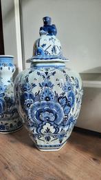 Driedelige kaststel/ Delfts blauw keramiek /handgeschilderd, Antiek en Kunst, Ophalen