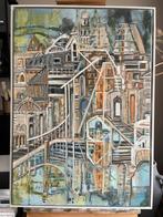 Schilderij ‘Haarlem versus Italië’, Antiek en Kunst, Ophalen