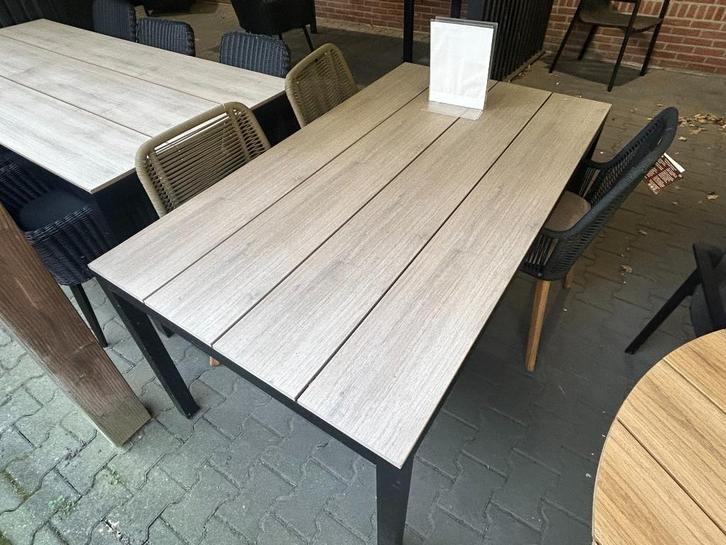 Tuintafel 160x90 cm | Wood | Polywood & Aluminium, Tuin en Terras, Tuintafels, Zo goed als nieuw, Rechthoekig, Kunststof, Ophalen of Verzenden