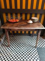 Brocante Franse eiken tafel, tafeltje, keukentafel., Ophalen