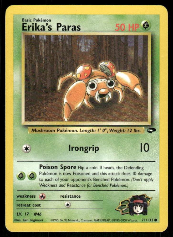 Erika's Paras 71/132 - Gym Challenge (NM), Hobby en Vrije tijd, Verzamelkaartspellen | Pokémon, Gebruikt, Verzenden