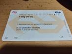 Een dag vrij trein dagkaart tot 31-12, Tickets en Kaartjes, Trein, Bus en Vliegtuig, Eén persoon, Trein, Algemeen kaartje