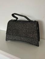 Glitter tasje met lange band, Ophalen of Verzenden, Zo goed als nieuw, Zwart, Avondtasje