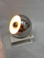Vintage space age wandlamp eyeball orb design, Ophalen of Verzenden, Gebruikt, Metaal