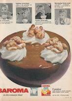 Retro reclame 1966 Saroma pudding zuivel chocolade, Verzamelen, Verzenden, Overige typen