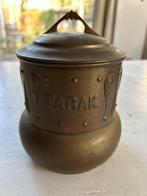 antieke geel koperen tabakspot, Antiek en Kunst, Ophalen of Verzenden, Koper