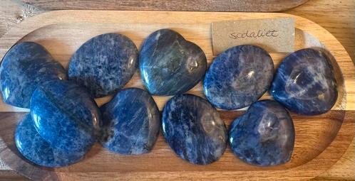 Sodaliet | WorryStone | €6,95 p.s (hart & ovaal), Verzamelen, Mineralen en Fossielen, Mineraal, Ophalen of Verzenden