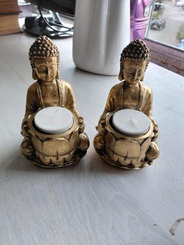 2 Boeddha Theelichtjes - Perfecte Staat! beschikbaar voor biedingen