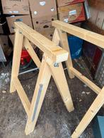 Houten Schragen - Set van 2, Doe-het-zelf en Verbouw, Werkbanken, Ophalen, Gebruikt, Minder dan 70 cm