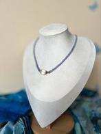 Tanzaniet facet bergkristal hamsa hanger antiek zeldzaam TIP, Nieuw, Blauw, Ophalen of Verzenden, Zilver