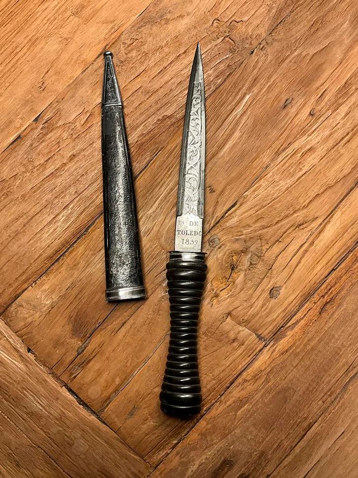 Antieke Spaanse Dolk - Toledo 1859, Antiek en Kunst, Antiek | Overige Antiek, Ophalen of Verzenden