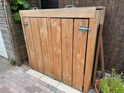 Douglas kliko ombouw voor 2 kliko’s (140l), Tuin en Terras, Bergingen en Tuinkasten, Zo goed als nieuw, Containerberging, Hout
