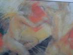 Kleurige litho naakte vrouw en man, Tineke Baghuis, nr 7-75, Antiek en Kunst, Verzenden