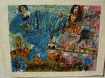 THEO TOBIASSE 1927-2012 l' accordéoniste grote kleurenlitho, Antiek en Kunst, Ophalen of Verzenden