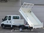 Iveco Daily 35C16 3.0L Kipper met Kist Dubbel Cabine Dubbell, Auto's, Stof, Gebruikt, Euro 6, 4 cilinders