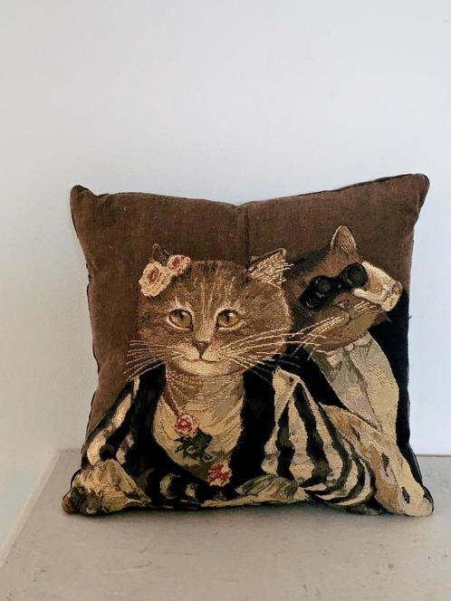 KUSSEN OPERA CATS / Susan Herbert geweven kussenhoes hoes, Huis en Inrichting, Woonaccessoires | Kussens, Nieuw, Vierkant, Ophalen of Verzenden