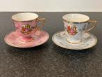 2 Versailles kop en schoteltjes - Vintage, Ophalen of Verzenden, Zo goed als nieuw, Overige stijlen, Kop(pen) en/of Schotel(s)