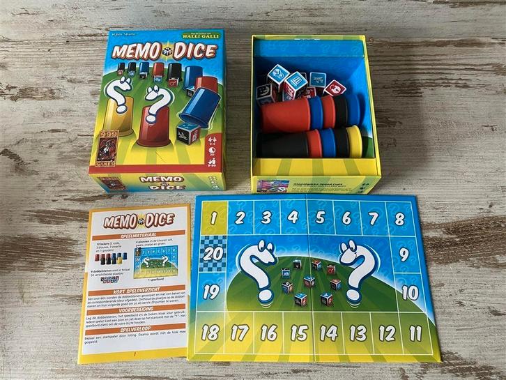 Memo Dice 999 games [s591], Hobby en Vrije tijd, Gezelschapsspellen | Bordspellen, Zo goed als nieuw, Ophalen of Verzenden
