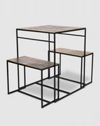 Pols potten side table, Huis en Inrichting, Tafels | Sidetables, Ophalen of Verzenden, Zo goed als nieuw, Vierkant, Metaal