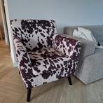 Lounge fauteuil koeienprint, Huis en Inrichting, Fauteuils, Minder dan 75 cm, Zo goed als nieuw, 50 tot 75 cm, Ophalen