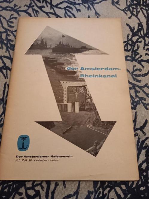 brochure waterwerken AMSTERDAM-RIJNKANAAL SHV HSM Duits, Verzamelen, Scheepvaart, Gebruikt, Boek of Tijdschrift, Ophalen of Verzenden