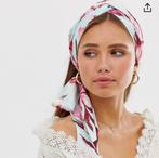 ASOS turquoise zijde haarband hoofdband roze bloemen, Ophalen of Verzenden, Nieuw