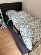 Gratis 120x200 bed met hoofdbord - Dordrecht, Huis en Inrichting, Slaapkamer | Bedden, Gebruikt, Zwart, Ophalen of Verzenden, Twijfelaar