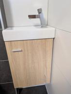 Toilet meubel hout wit met kraantje, Ophalen, Gebruikt, Minder dan 100 cm, Wasbak of Wastafel