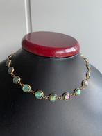 Prachtige ketting met paua shell, 18k verguld rvs., Verzenden