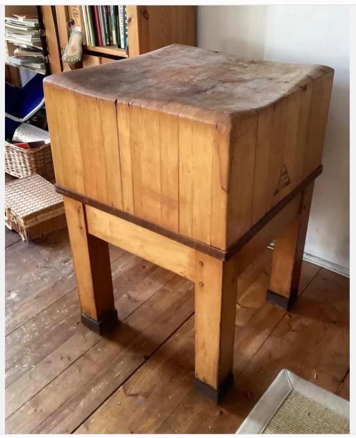 Slagers hakblok met karakter minstens 50 jr oud prachtig, Huis en Inrichting, Keuken | Keukenelementen, Minder dan 100 cm, 50 tot 100 cm